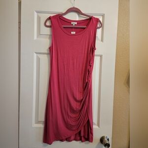 Ruched Knit Fitted Dress